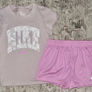 Nike Kids' Lavender Tee and Shorts Set